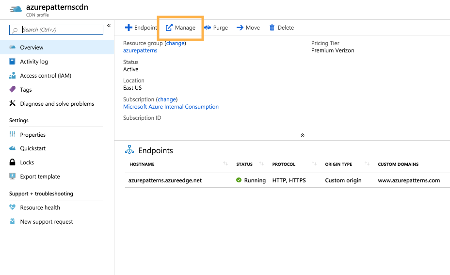 Manage CDN