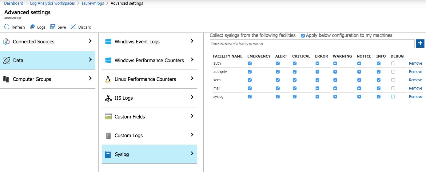 Syslog Configuration